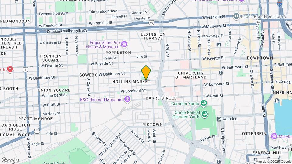 841 Hollins St Map and Location Details