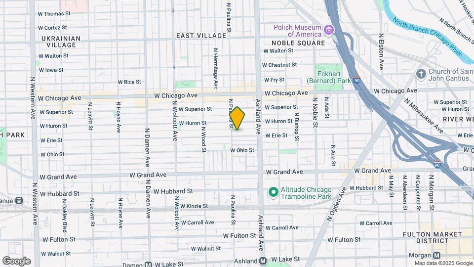 1650 W Erie St, Unit 3S Map and Location Details