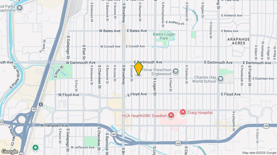 3187 S Sherman St Map and Location Details