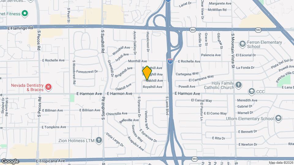 4071 Oakhill Ave Map and Location Details