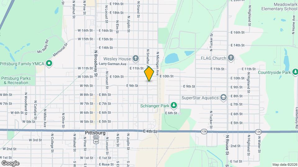 601 E 9th St Map and Location Details