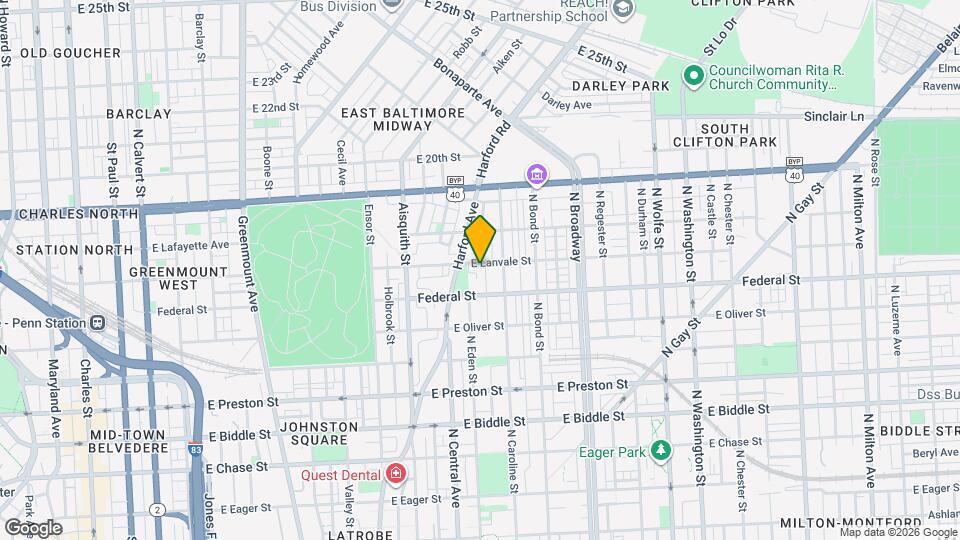 1415 E Lanvale St Mapa y Detalles de la Ubicación