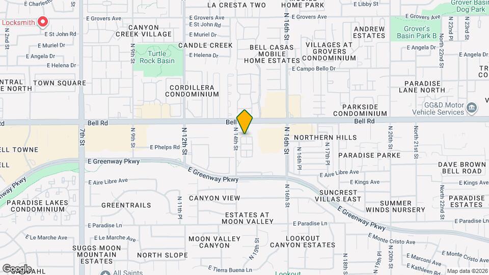 16825 N 14th St Mapa y Detalles de la Ubicación