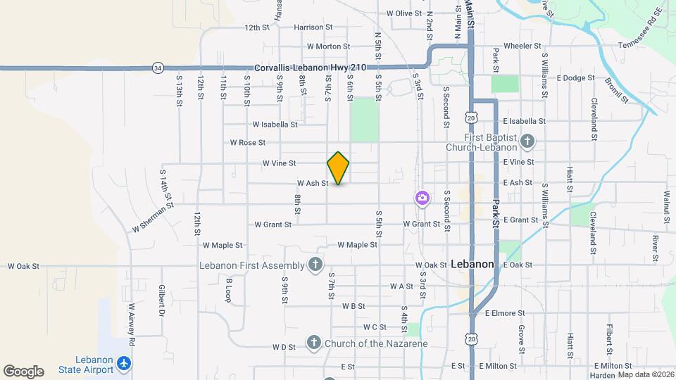 560 W Ash St Map and Location Details