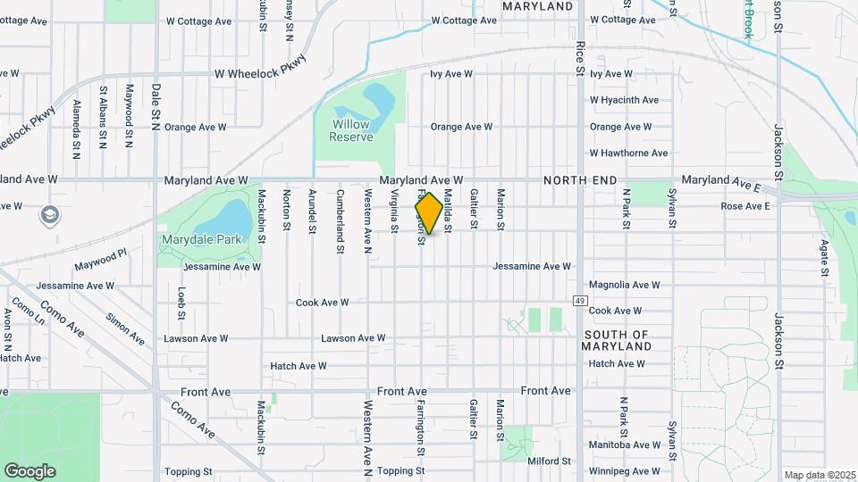 1132 Farrington St Map and Location Details