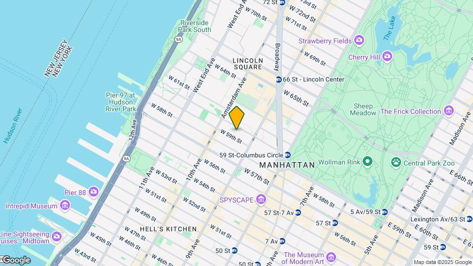 124 W 60th St Map and Location Details