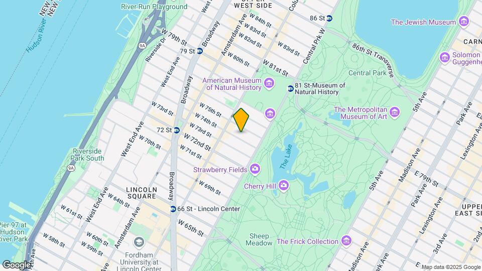 33 W 74th St Mapa y Detalles de la Ubicación
