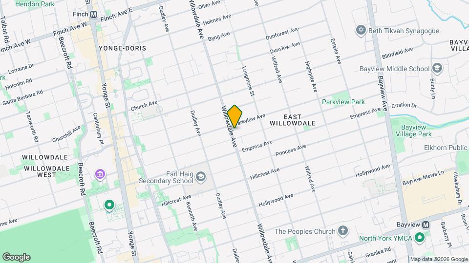 335 Willowdale Ave Map and Location Details