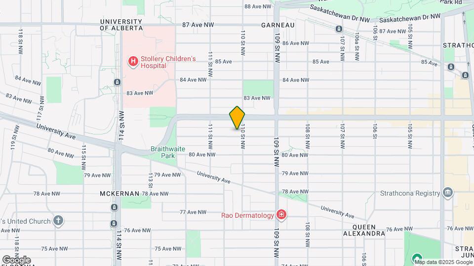 11010-11081 81 Ave NW Map and Location Details