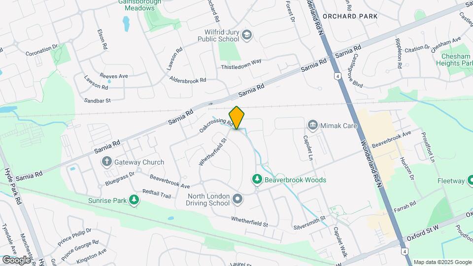 995 Oakcrossing Rd Map and Location Details