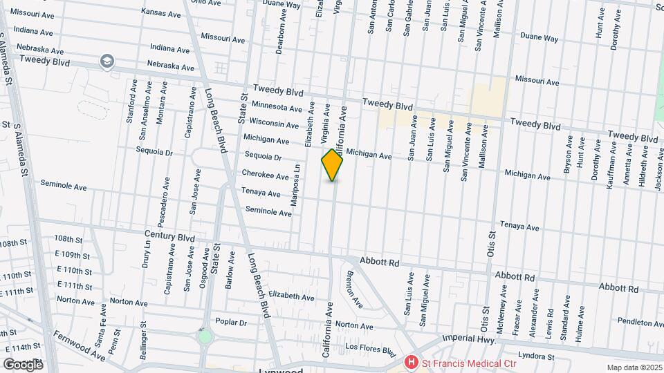 10333 California Ave Map and Location Details