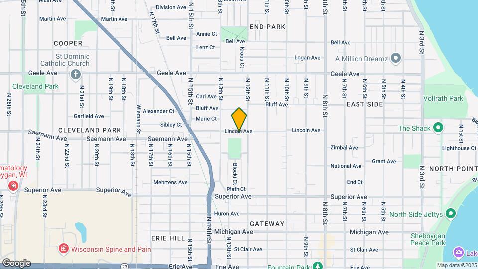 1217 Lincoln Ave Mapa y Detalles de la Ubicación