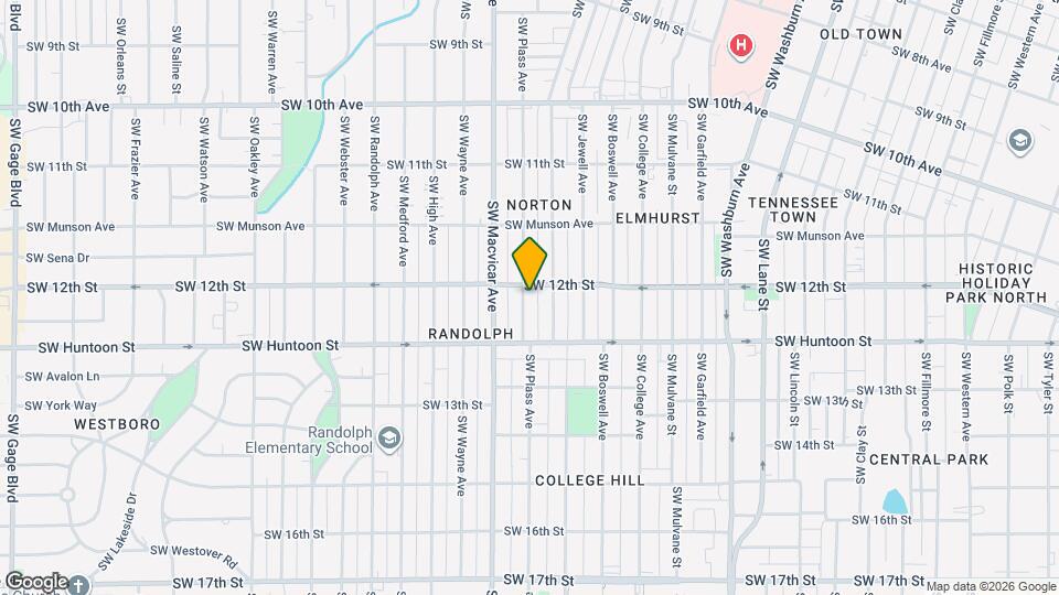 1206 SW Plass Ave Map and Location Details