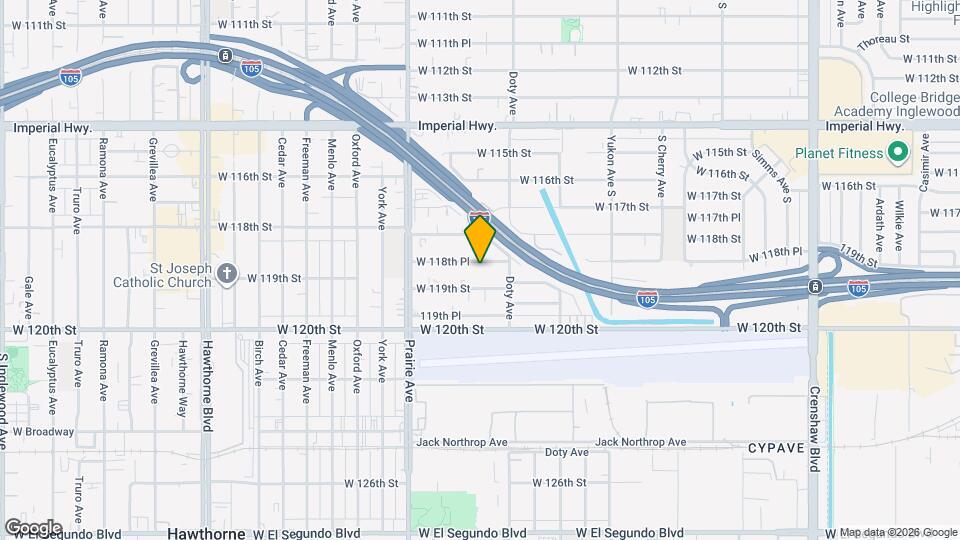 3832 W 118th Pl Map and Location Details