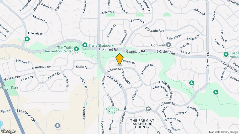 5993 S Quintero Ct Map and Location Details