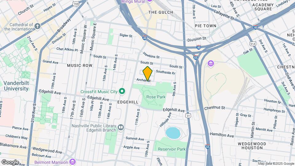 1043 Archer St Map and Location Details