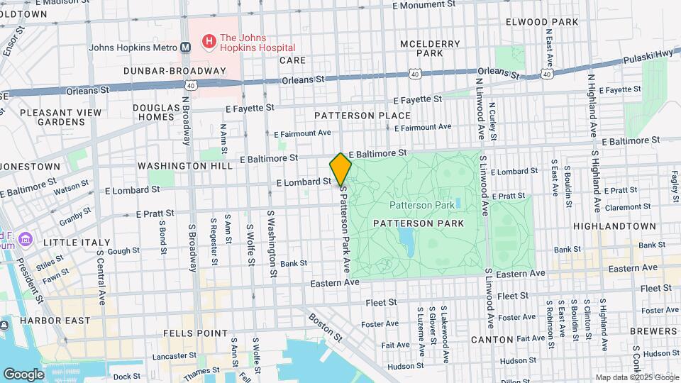 116 S Patterson Park Ave Map and Location Details