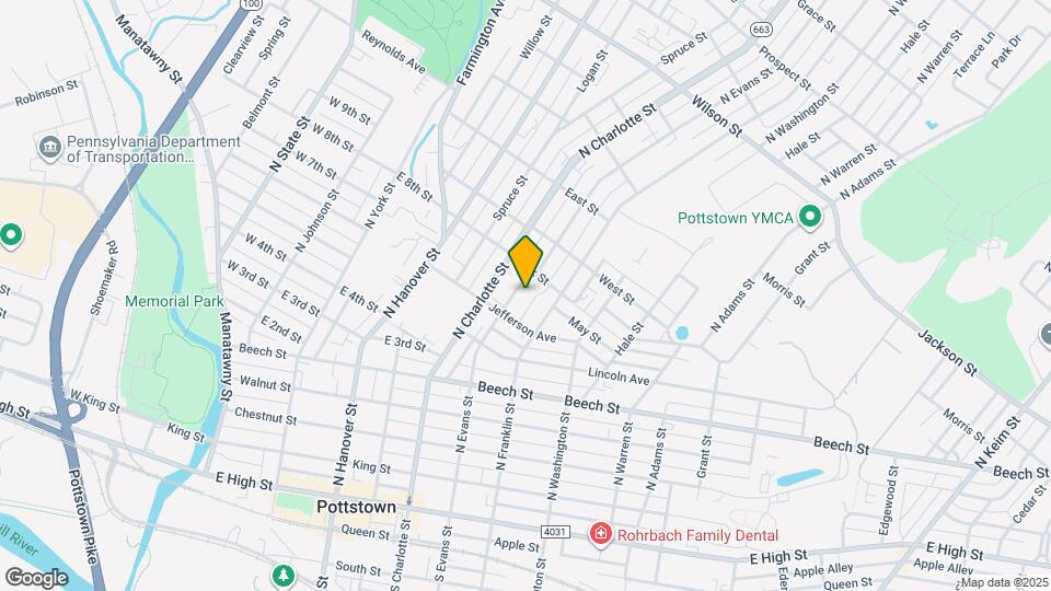 378 N Evans St Map and Location Details