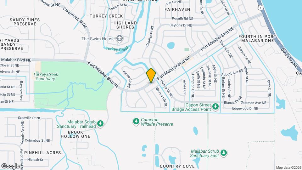 2050 Port Malabar Blvd NE Map and Location Details