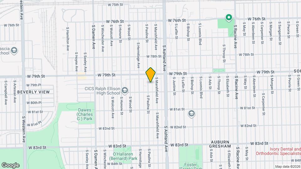 7933 S Paulina St Map and Location Details