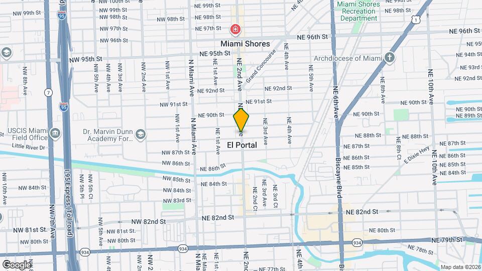 8824 NE 2nd Ave Map and Location Details