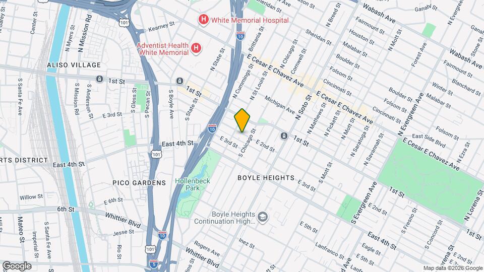 2116 E 2nd St Mapa y Detalles de la Ubicación