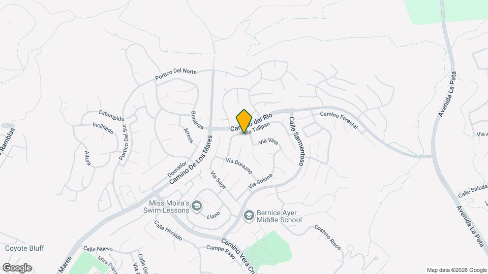 1505 Via Tulipan Map and Location Details