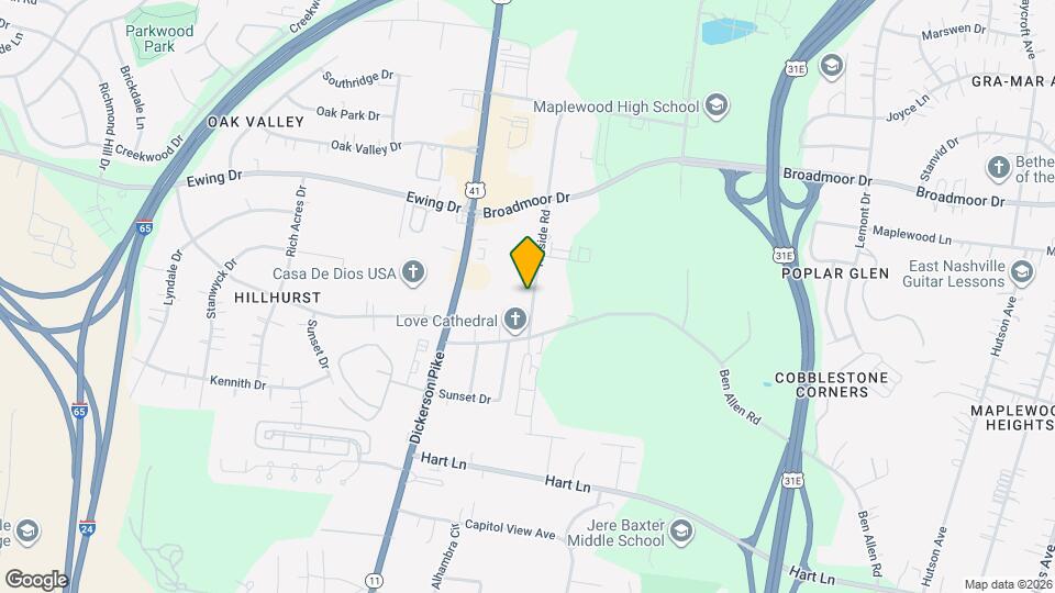 3026 Hillside Rd Map and Location Details