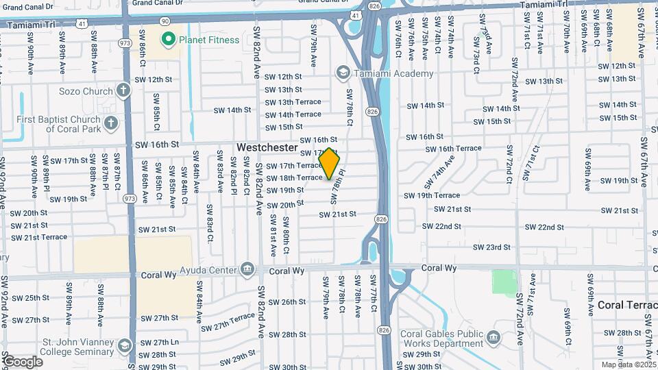 7845 SW 19th St Map and Location Details