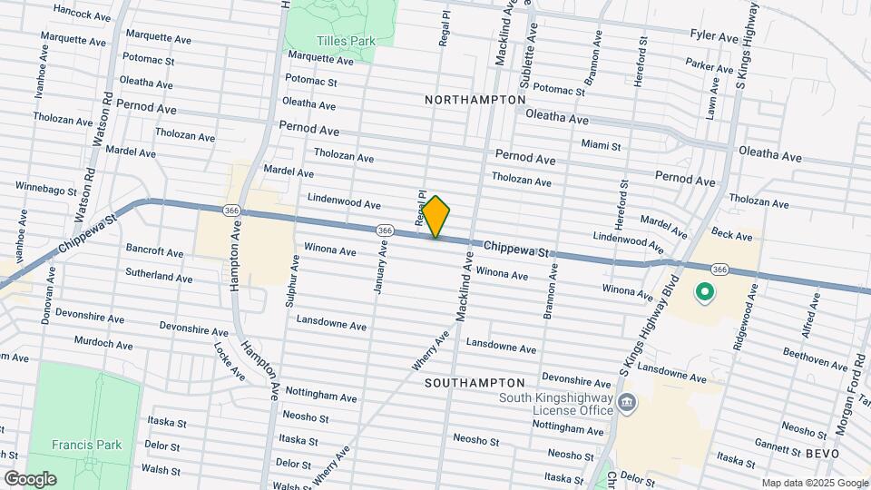 5442 Chippewa St Map and Location Details