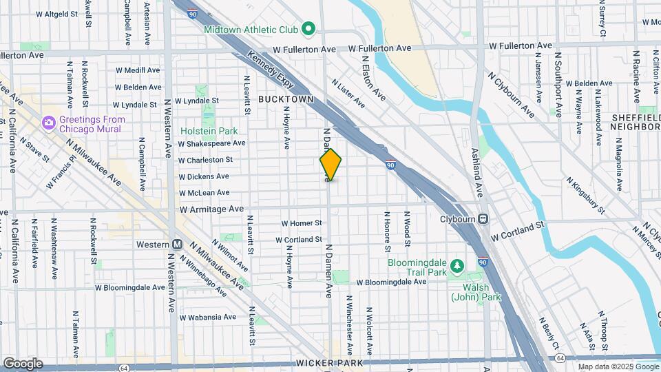 2029 N Damen Ave Map and Location Details