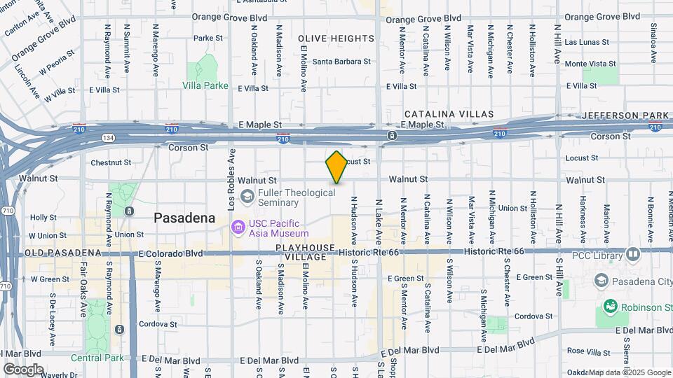 186 N Oak Knoll Ave Mapa y Detalles de la Ubicación