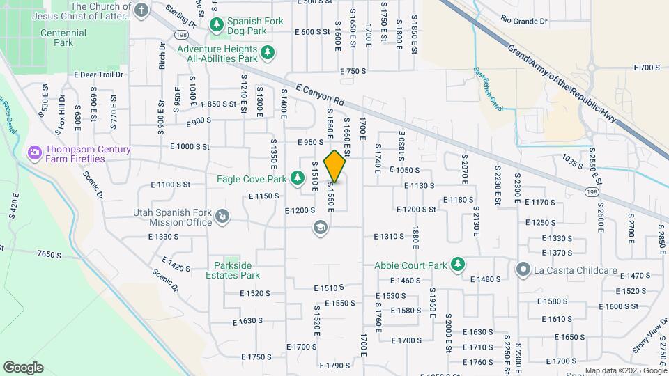 1127 S 1560 E Map and Location Details