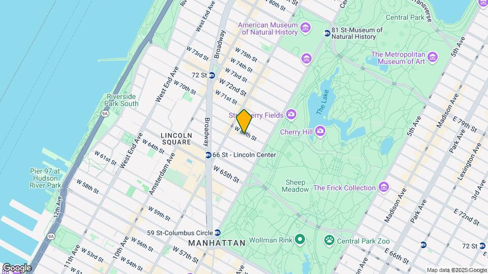 44 W 69th St Map and Location Details