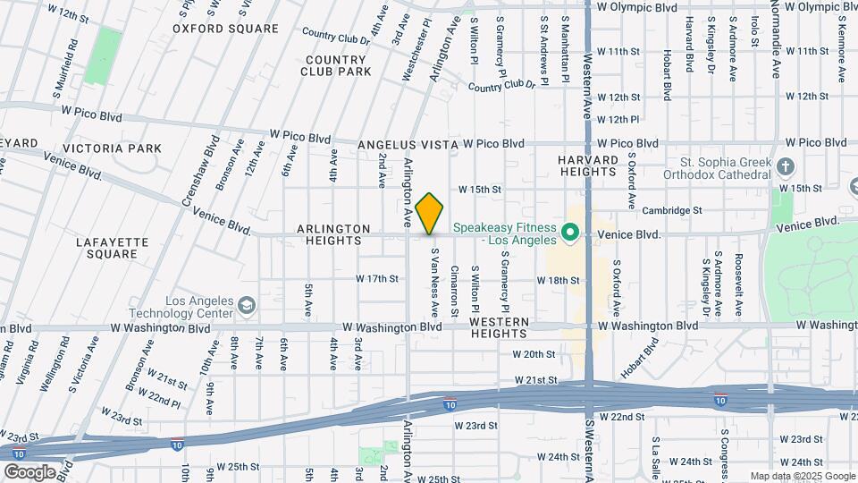 1601 S Van Ness Ave Mapa y Detalles de la Ubicación