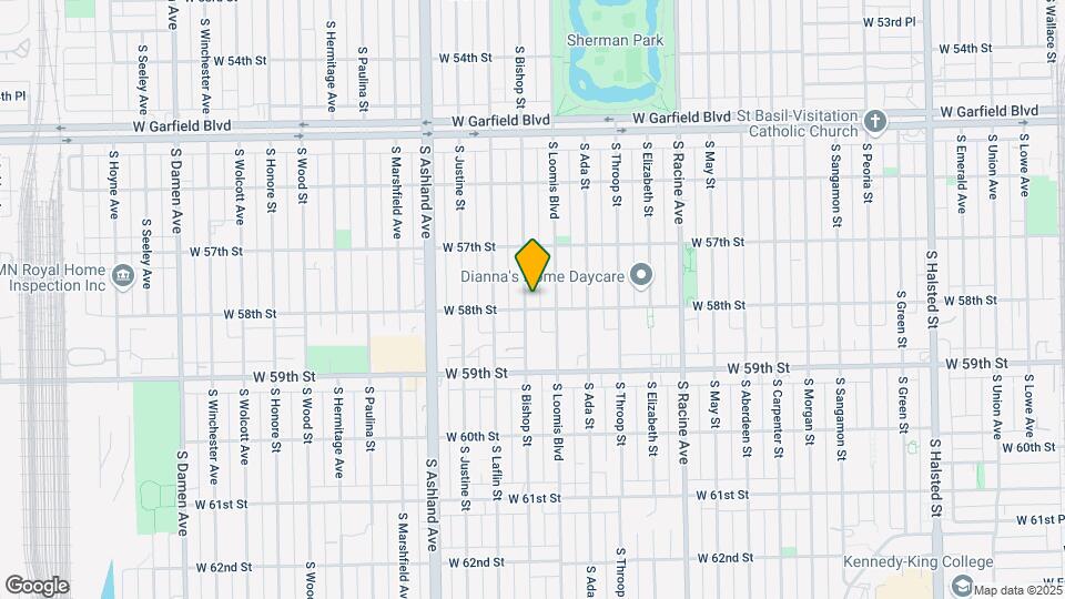 5751 S Bishop St Map and Location Details