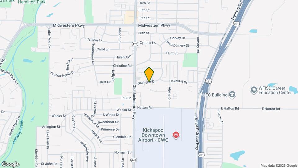 1325 Oakhurst Dr Map and Location Details