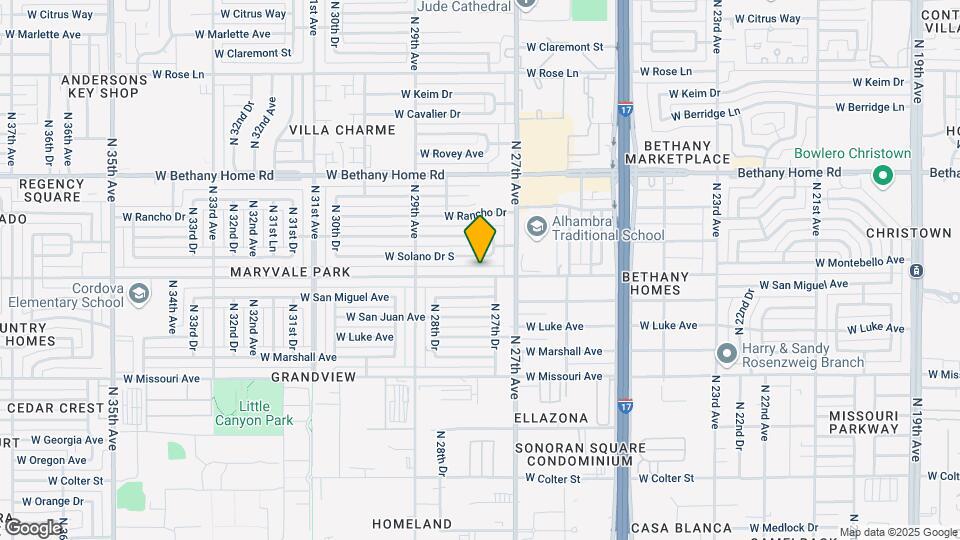 2734 W Montebello Ave Map and Location Details