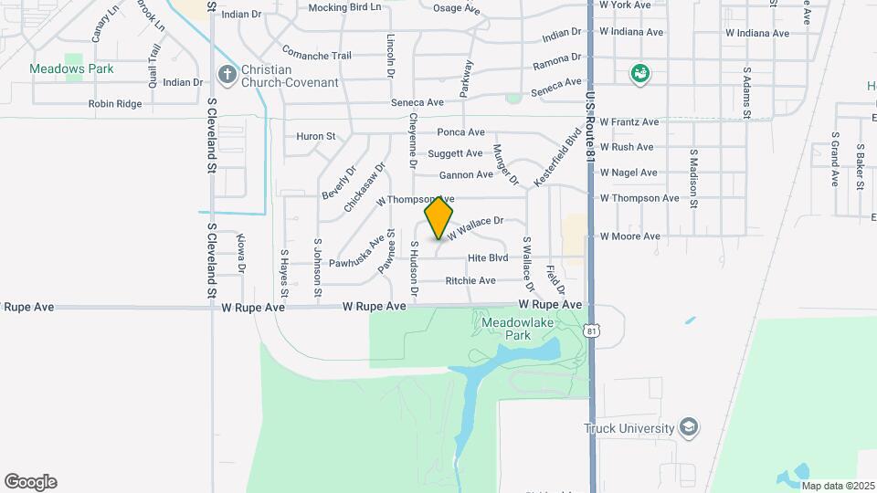 1706 W Wallace Dr Map and Location Details