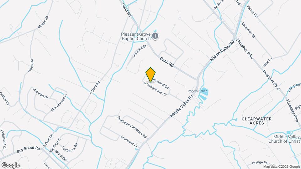 817 S Valleywood Cir Map and Location Details