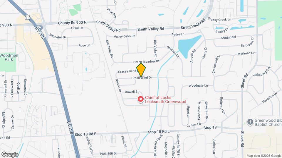 695 Cross Wind Dr Mapa y Detalles de la Ubicación