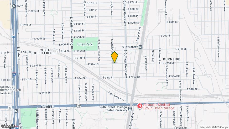 705 E 92nd St Map and Location Details