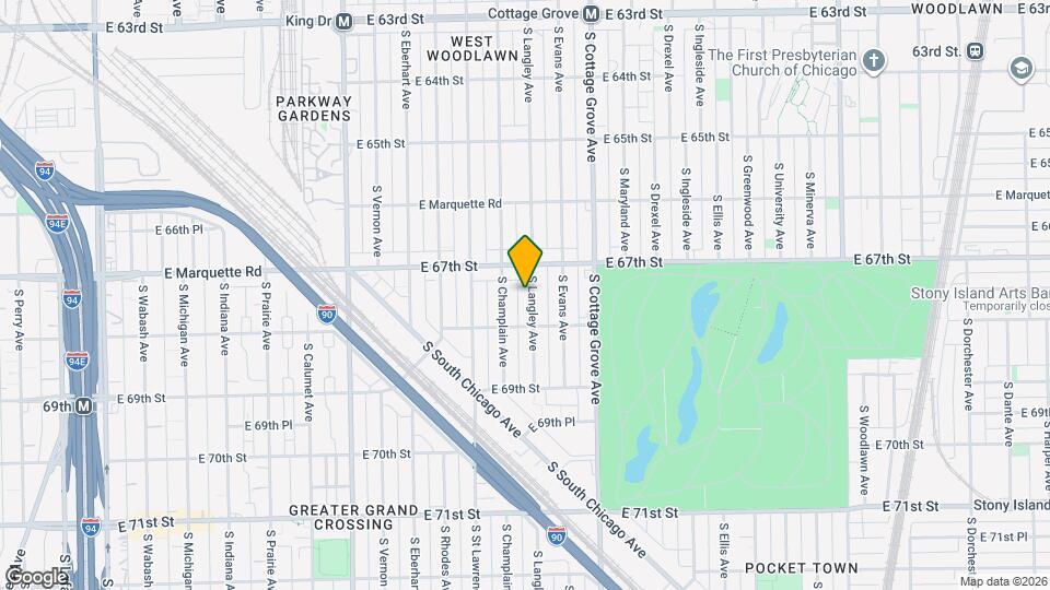 6728 S Langley Ave Map and Location Details