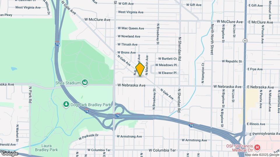 1014 W Groveland Ave Map and Location Details