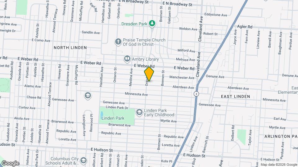 1488 Aberdeen Ave Map and Location Details