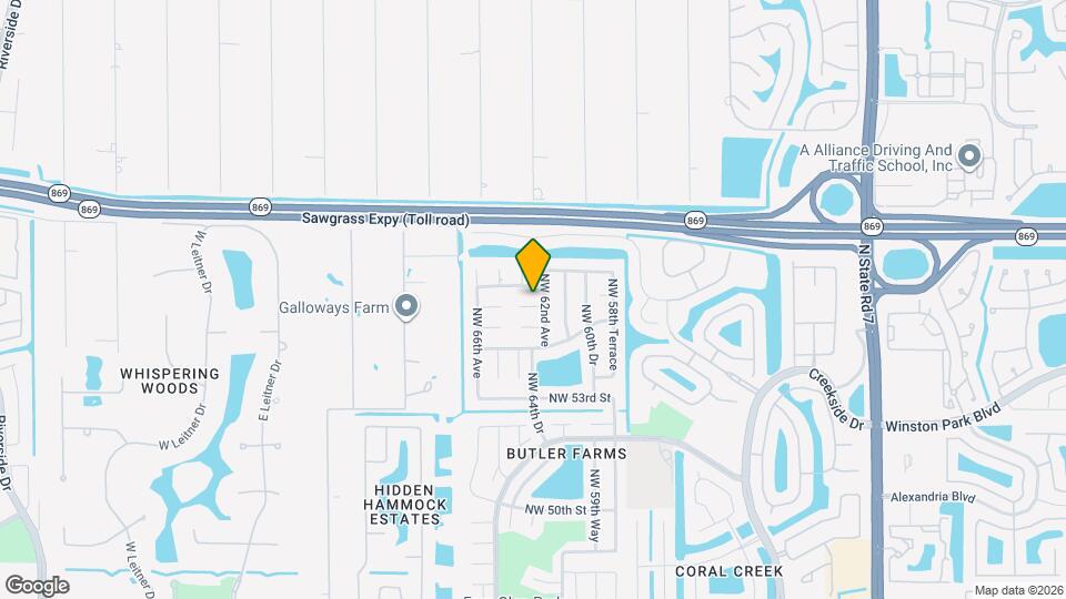 6373 NW 55th Manor Map and Location Details