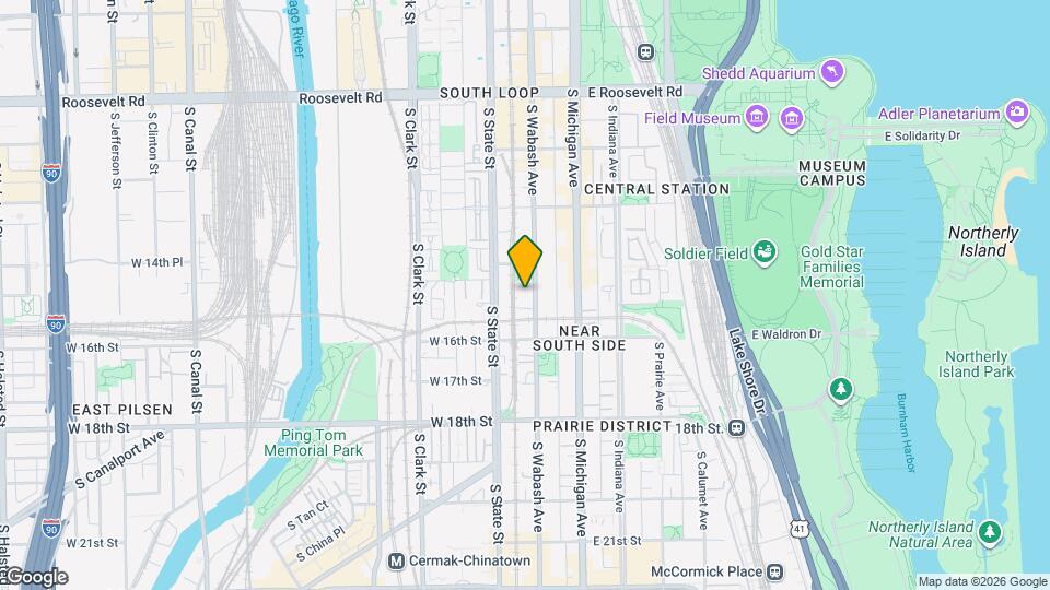 1516 S Wabash Ave, Unit 1102 Mapa y Detalles de la Ubicación