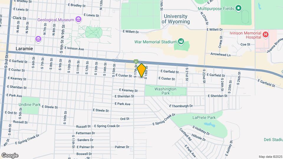 1728 E Custer St Mapa y Detalles de la Ubicación
