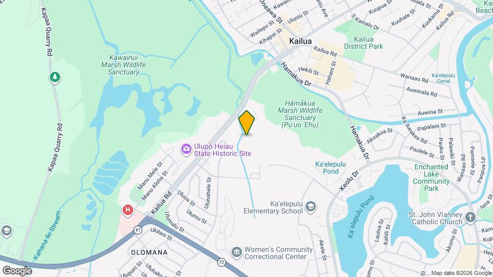 1005 Kailua Rd, Unit G Map and Location Details