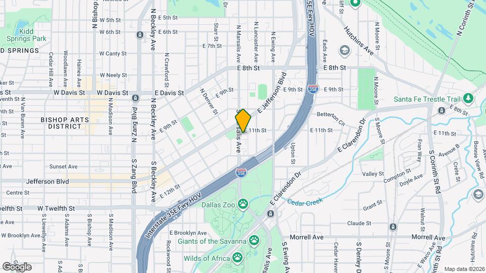 208 S Marsalis Ave Map and Location Details